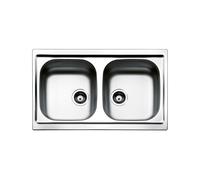 Évier Double cuve Smeg Rectangulaire 79 cm Universel Omni LYP792 Inox