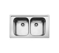 Évier Double cuve Smeg Rectangulaire 86 cm Universel Alba SP862 Inox