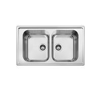 Évier Double cuve Smeg Rectangulaire 86 cm Universel Aurora LPR862 Inox