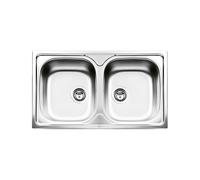 Évier Double cuve Smeg Rectangulaire 86 cm Universel Omni LYP862 Inox