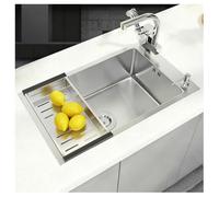 Évier en Acier Inoxydable 304 avec Petit Panier Evier de Cuisine Conception X-Flow 2 Modes Rinçage 3 Méthodes D'installation Montage Encastré Finition Brossée Plan Travail Épaissi(20.5x15.7")