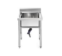 Evier en acier inoxydable à 1 compartiment, fait à la main