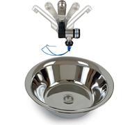 Évier en acier inoxydable Camping évier lavabo camping-car 32cm Ø T4 T5 T6 VW Vito