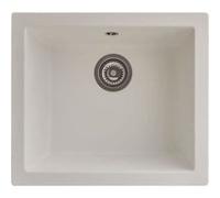 Evier en résine uni a encastrer ou sous plan STRADOUR 1 cuve 500 440 Blanc Blanc G
