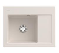 Villeroy und Boch Subway 45 Évier compact à encastrer 331200KR évier à encastrer à gauche, 650 x 510 mm, crema CeramicPlus