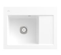 Villeroy und Boch Subway 45 Évier compact à encastrer 331200KG évier à encastrer à gauche, 650 x 510 mm, blanc neige CeramicPlus