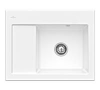Villeroy und Boch Subway 45 Évier encastrable compact 331300KG évier encastrable à droite, 650x220x510mm, blanc neige CeramicPlus