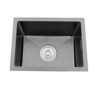 Évier encastrable en acier inoxydable noir 30 x 40 cm 1 bac pour garage, buanderie, cuisine