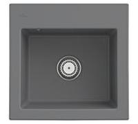 Évier encastrable Villeroy und Boch Subway 50 S 331501SL avec garniture de vidage , 525 x 510 mm, commande manuelle, pierre CeramicPlus