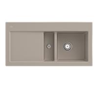 Villeroy und Boch Subway 60 évier encastrable 671201AM droite, avec garniture de vidage et commande manuelle, 1000 x 510 mm, Amande