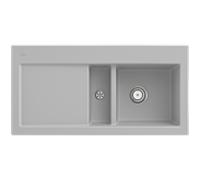 Évier encastrable Villeroy und Boch Subway 60 671201SM à droite, avec garniture de vidage , 1000 x 510 mm, commande manuelle, vapeur CeramicPlus