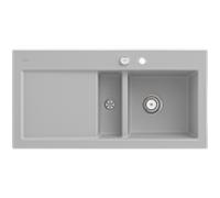 Villeroy und Boch Subway 60 évier encastrable 671202SM droite, avec garniture de vidage , commande excentrique, 1000 x 510 mm, vapeur CeramicPlus