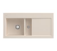 Villeroy und Boch Subway 60 évier encastrable 677000FU Spülbecken gauche, 1000 x 510 mm, ivoire CeramicPlus