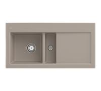 Villeroy und Boch Subway 60 évier encastrable 677001AM gauche, avec garniture de vidage , commande manuelle, 1000 x 510 mm, amande CeramicPlus