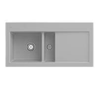 Villeroy und Boch Subway 60 évier encastrable 677001SM gauche, avec garniture de vidage , commande manuelle, 1000 x 510 mm, vapeur CeramicPlus