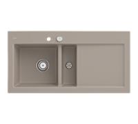 Villeroy und Boch Subway 60 évier encastrable 677002AM gauche, avec garniture de vidage , commande excentrique, 1000 x 510 mm, amande CeramicPlus