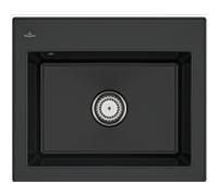 Villeroy und Boch Subway 60 S évier encastrable 330900S5 Spülbecken , 600 x 510 mm, ébène CeramicPlus