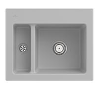Villeroy und Boch Subway 60 Évier encastrable XM 678000SM Spülbecken , 620 x 510 mm, vapeur CeramicPlus