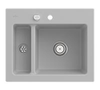 Villeroy und Boch Subway 60 XM évier encastrable 678002SM avec garniture de vidage , commande excentrique, 620 x 510 mm, vapeur CeramicPlus