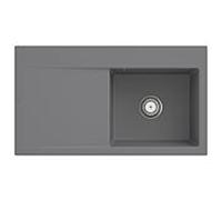 Villeroy und Boch Subway Évier à encastrer Style 50 335101SL vasque à droite, garniture de vidange avec commande manuelle, 900 x 510 mm, Stone