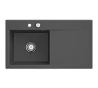 Évier encastré Style 50 Villeroy und Boch Subway 335202i4 gauche, avec garniture de vidage , 900 x 510 mm, vidage automatique, graphite CeramicPlus