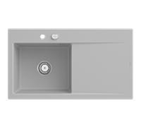 Évier encastrable Villeroy et Boch Subway Style 50 335202SM à gauche, avec garniture de vidage , 900 x 510 mm, vidage automatique, vapeur CeramicPlus
