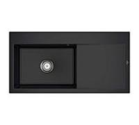 Villeroy und Boch Subway Évier encastrable Style 60 336201S5 vasque à gauche, garniture de vidange avec commande manuelle, 1000x510mm, ébène