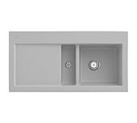 Évier encastrable Villeroy und Boch Subway 60 671201SM à droite, avec garniture de vidage , 1000 x 510 mm, commande manuelle, vapeur CeramicPlus
