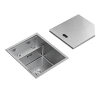 Évier encastré en Acier Inoxydable pour Camping-Car, à cuve Simple, pour Bar ou Cuisine(40 * 35)