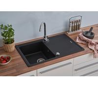 Évier Encastré Évier En Granit 78x50 Noir Respekta Columbia