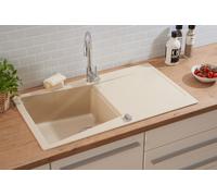 Évier Encastré Évier En Granit 86 X 50 Beige Respekta Seattle