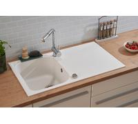 Évier Encastré Évier En Granit 86 X 50 Blanc Respekta Orlando