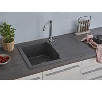 Évier Encastré Évier En Granit Mineralite 81 X 50 Gris Respekta Alineo