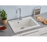 Évier Encastré Granit Mineralite 66 X 50 Blanc Respekta Ohio