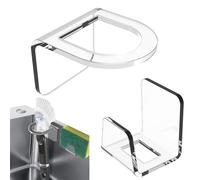 Évier éponge, support de pinceau, cuisine en acrylique lavabo organisateur caddy, supports d'évier imperméables, brosses à vaisselle adhésive Rack de rangement pour café et restaurant, 1,57x1.81x1.18