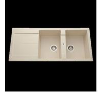 Évier granit beige Luisina TAM TAM 2 bacs 1 égouttoir