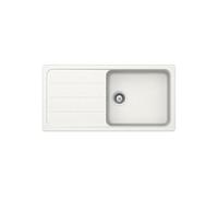 Evier granit blanc FORMHAUS 1 grand bac 1 égouttoir