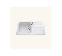 Evier granit blanc HOLIDAY 1 grand bac - 1 égouttoir