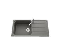 Évier granit gris Ewi OGLIO 1 grand bac 1 égouttoir