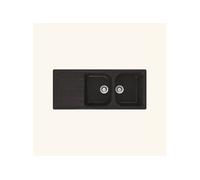 Evier granit noir FORMHAUS 2 bacs 1 égouttoir