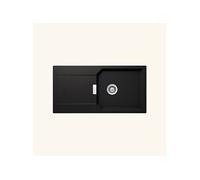 Evier granit noir MANHATTAN 1 grand bac 1 égouttoir