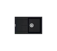 Evier granit noir TAM TAM 1 bac 1 égouttoir 79x50