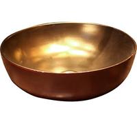 Évier industriel noir de 4215 cm, lavabo de salle de bain à poser avec vernis en métal, design artistique pour décoration d'intérieur moderne