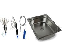 Evier inox 325x265x100 mm Camping Evier lavabo +robinet+pompe