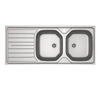 Evier inox à encastrer RENOVA 2 bacs 1 égouttoir - Dimensions : 116 x 50 - REN 621