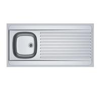 Evier inox à poser, 120x60 cm, 1 cuve, 1 égouttoir, MAN711