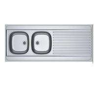 Evier inox à poser SPX 2 cuves avec égouttoir 1400x600cm MAN 721-1400 - FRANKE - 901420 Noir G