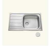 Evier inox mini structure ROCK 1 grand bac 1 petit égouttoir