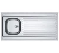 EVIER INOX MONOBLOC A POSER 120-60 1 CUVE - 1 EGOUTTOIR 18 AVEC CADRE