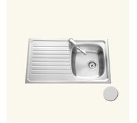 Evier inox nid d'abeille SCALDIS 1 bac - 1 égouttoir